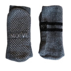 One pair of grey pilate grips socks