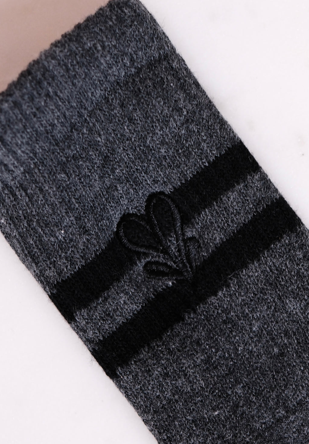 Grey pilates grip socks