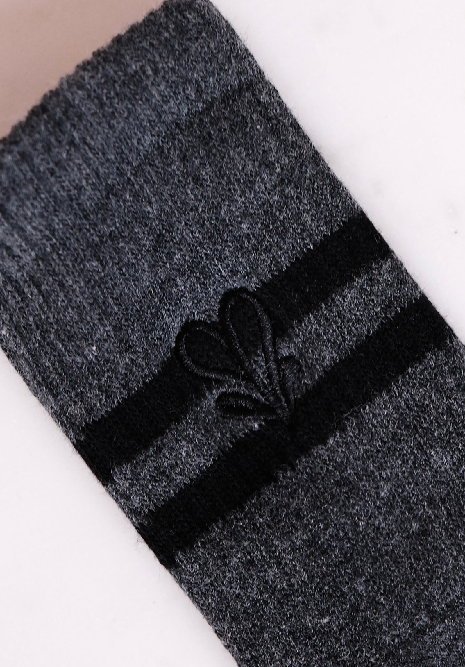 Grey pilates grip socks