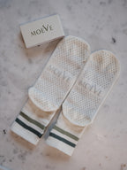 Matcha Latte pilates grip socks by MOÉVE image 2