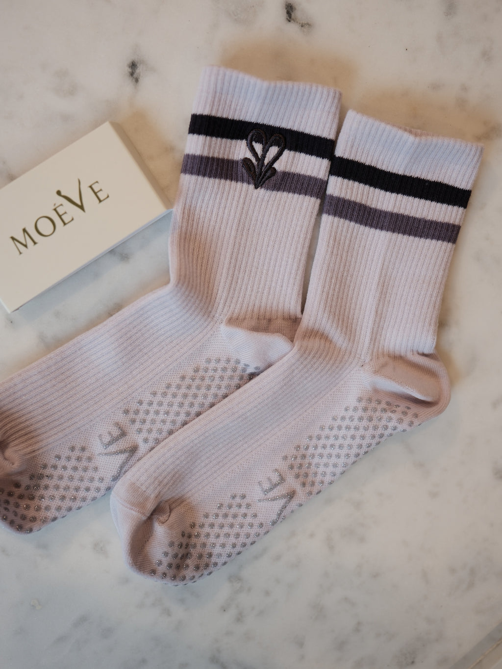 Ube Purple pilates grip socks by MOÉVE image 2