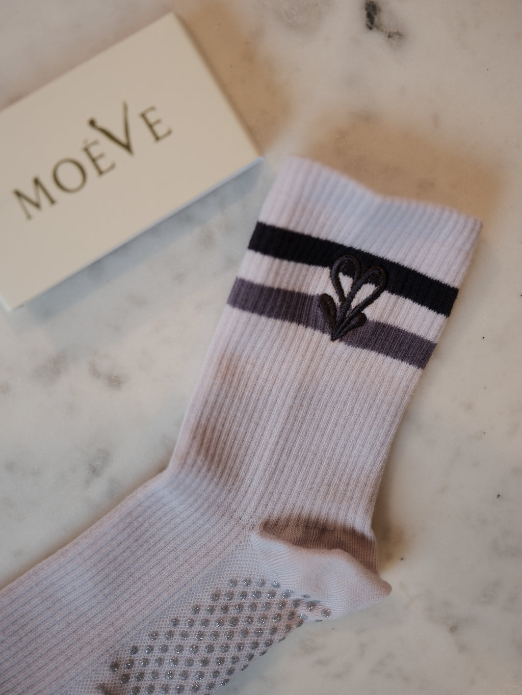 Ube Purple pilates grip socks by MOÉVE