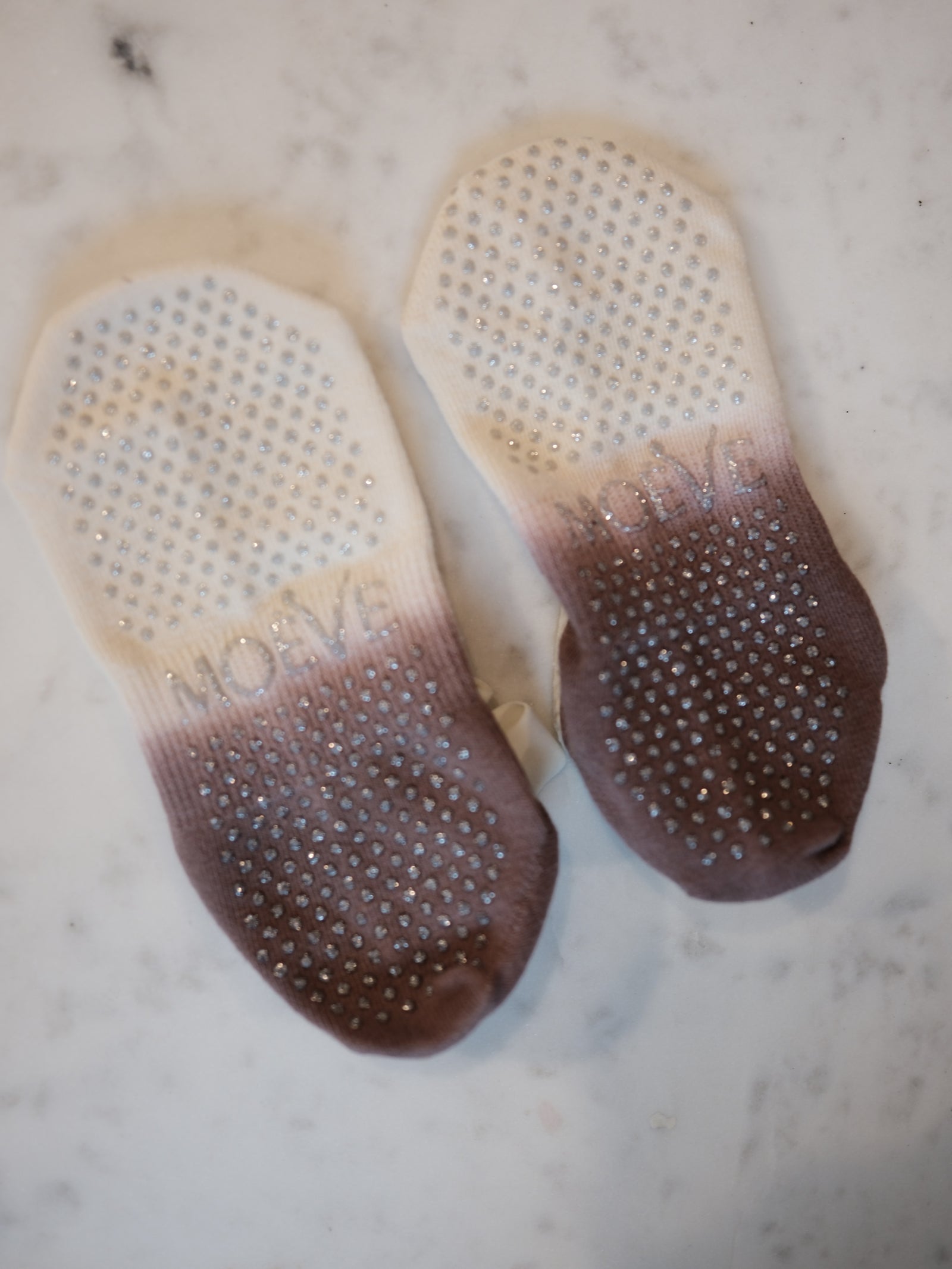 Pair of low pilates grip socks