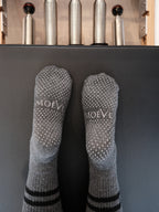 Truffle Grey pilates grip socks by MOÉVE image 2