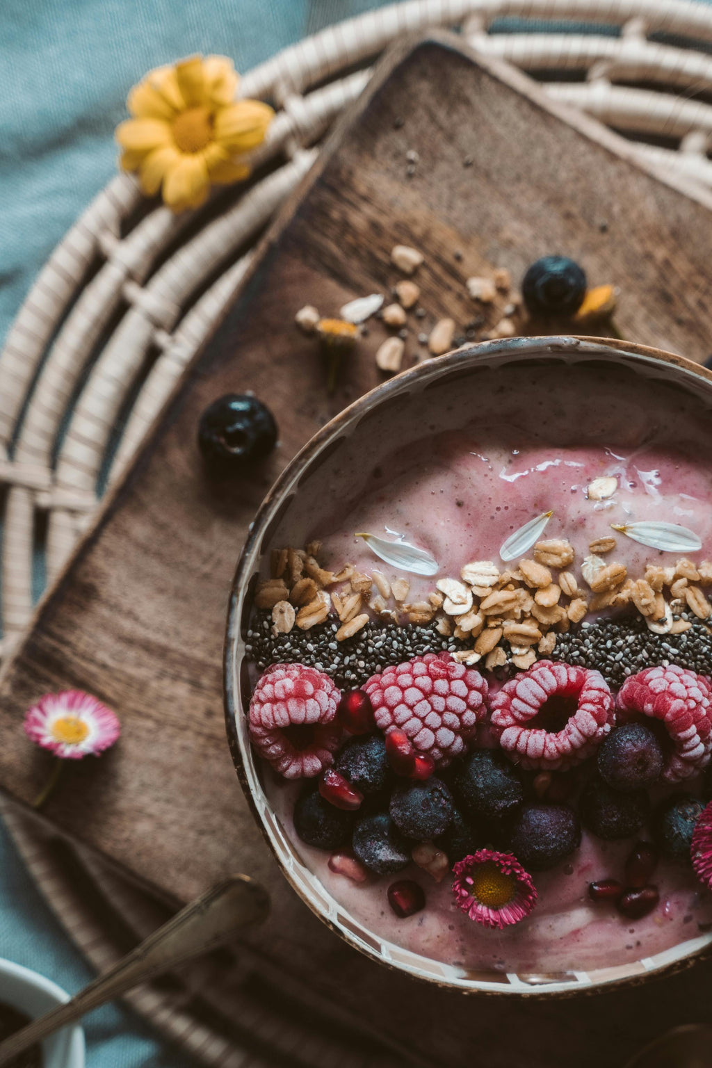 Acai bowl inspiration for MOÉVE pilates grips socks